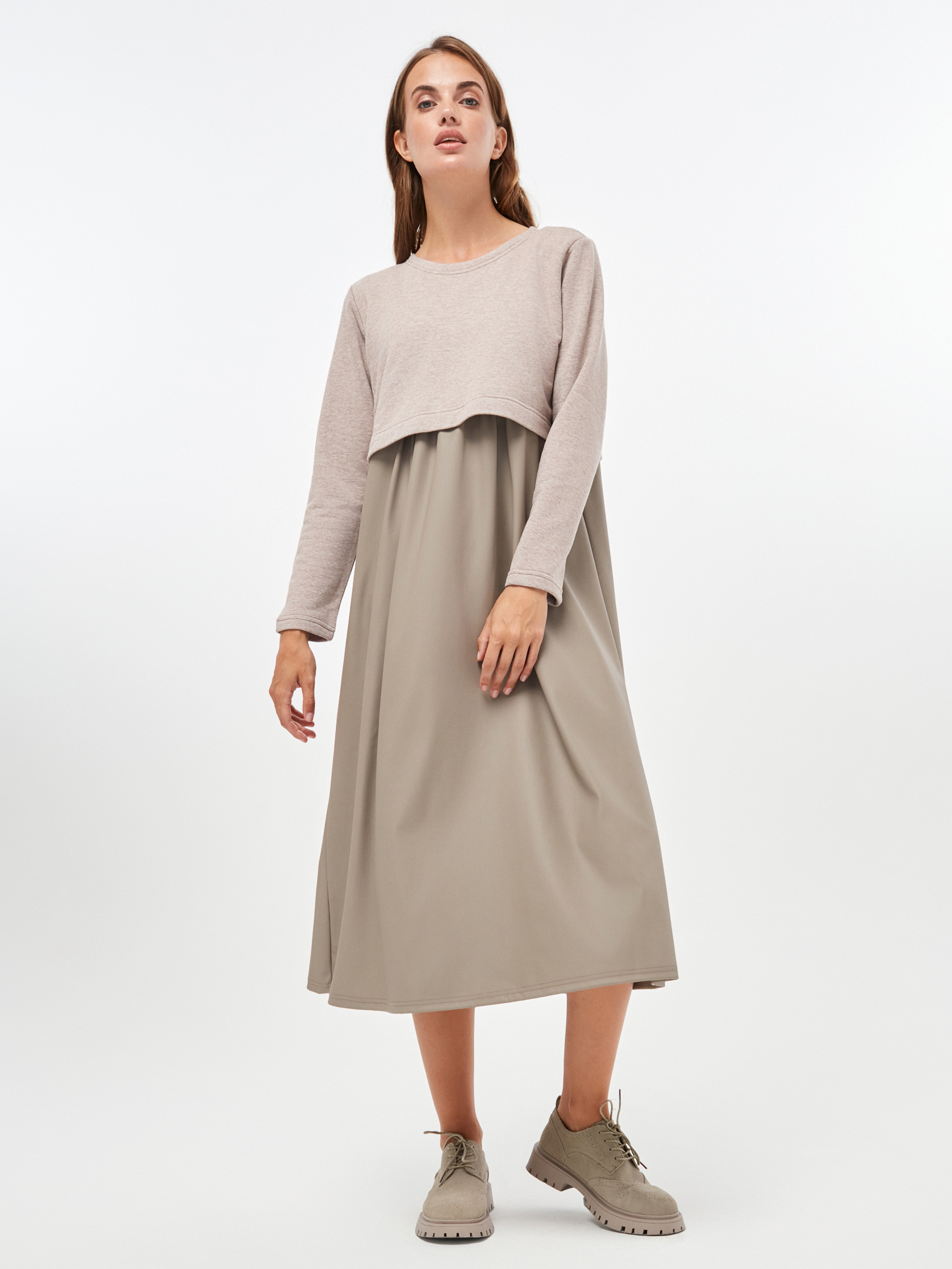 Платье для кормящих Proud Mom ПКОЖ-0500-мокко - фото 1