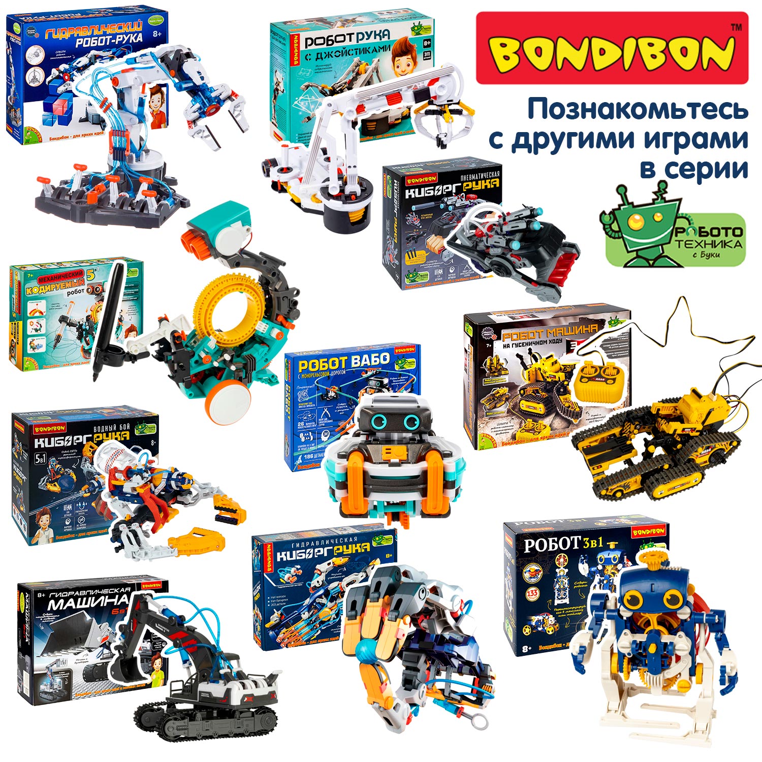 Конструктор Bondibon Робототехника Робот 3в1 сборная игровая модель - фото 9