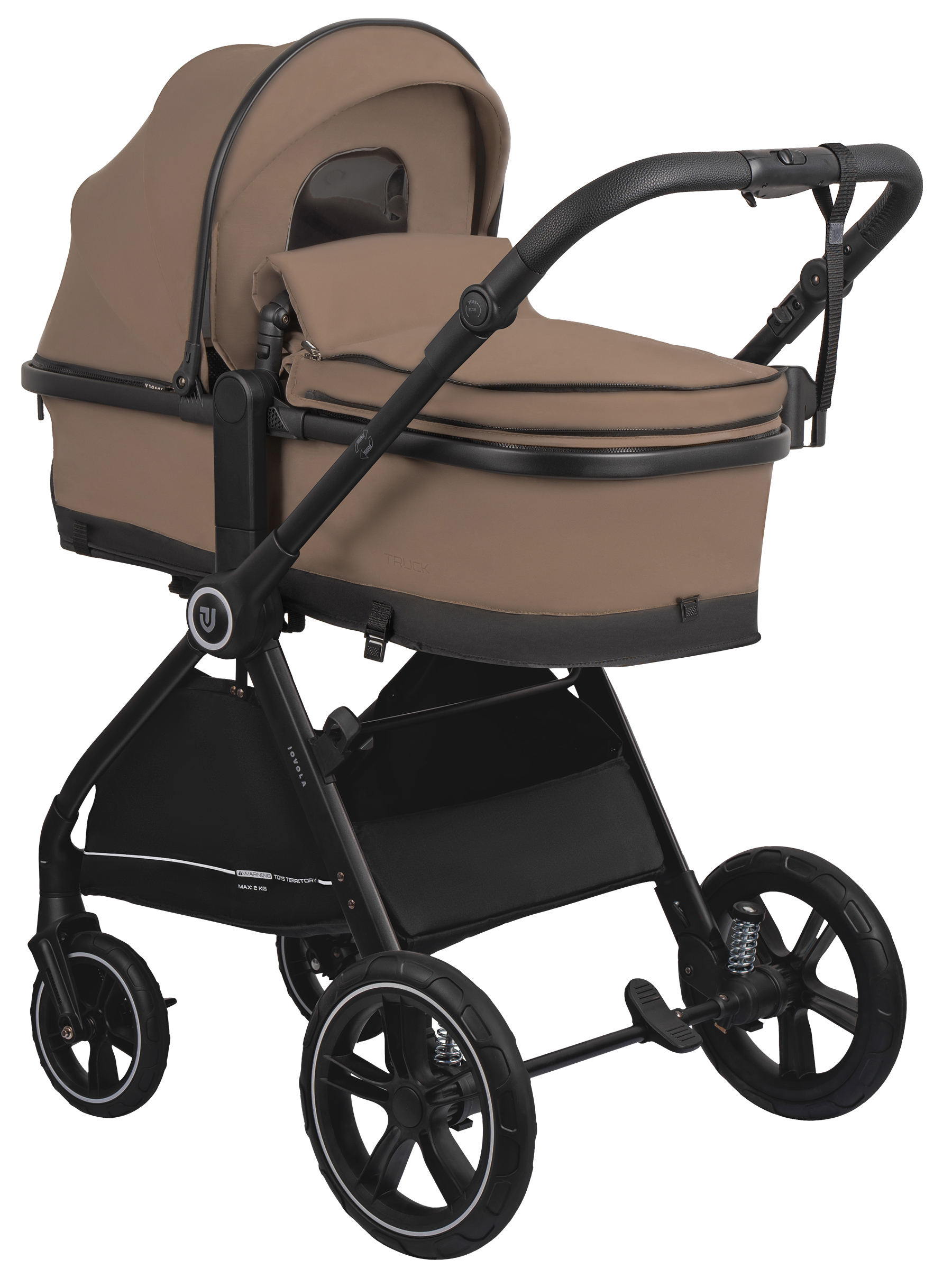 Коляска трансформер JOVOLA Truck, перекидная ручка бежевый - фото 2