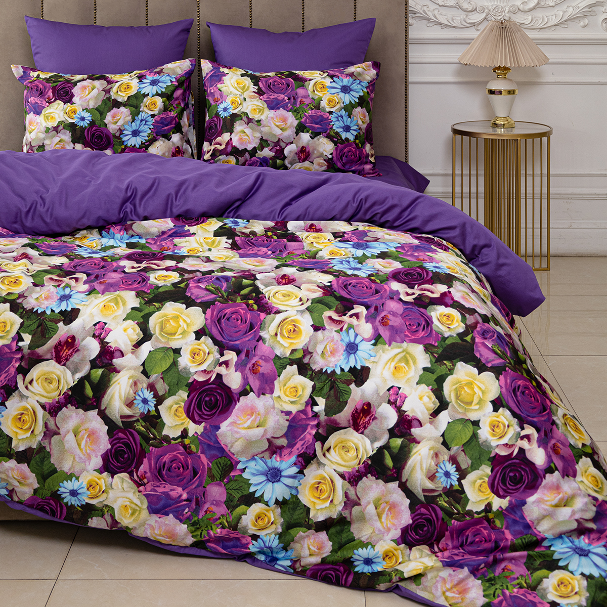 Комплект постельного белья SORRENTO DELUXE Малифисента евро 4 наволочки рис.3920-1+3637а-1 - фото 1