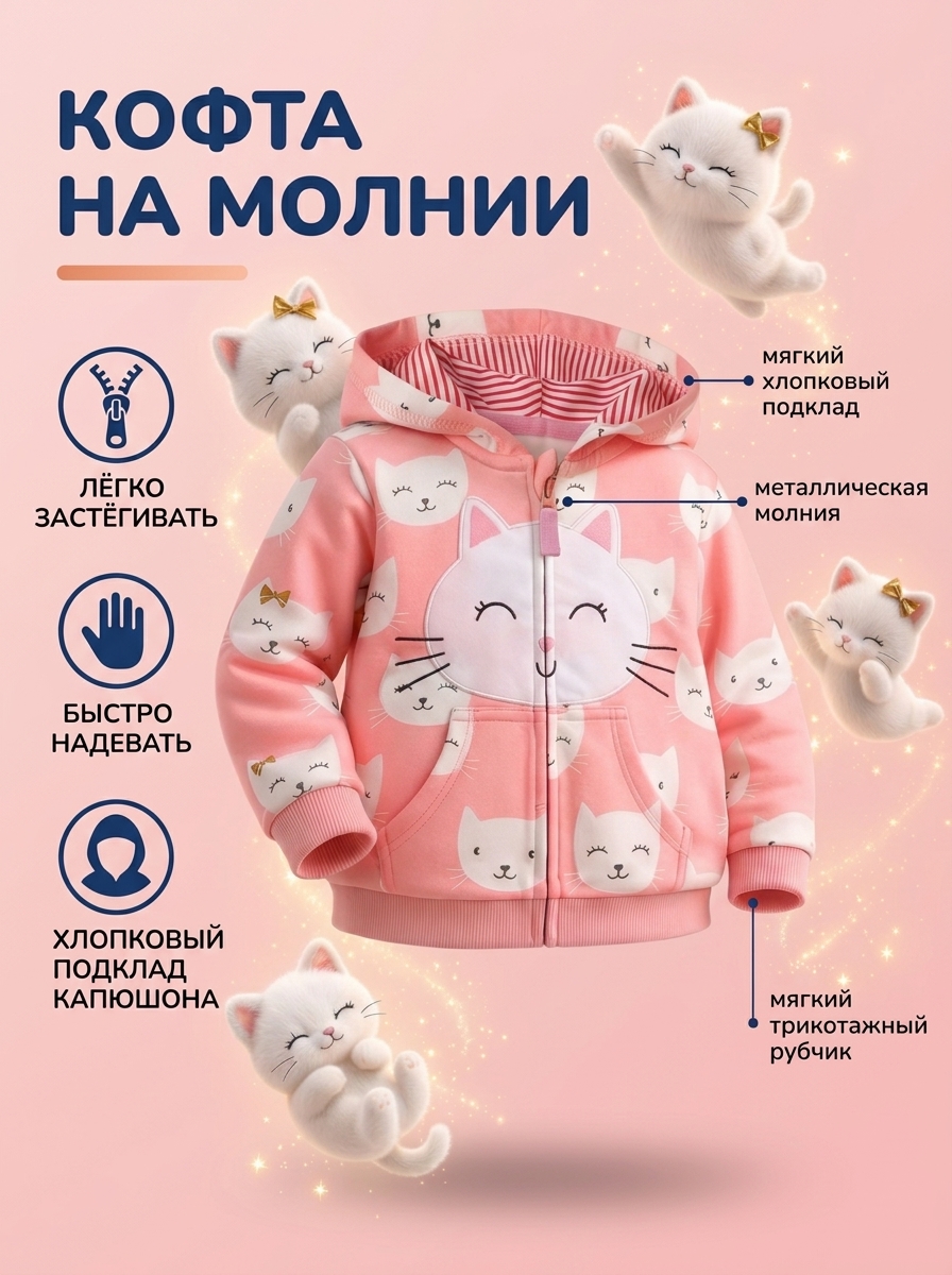 Костюм Bambooland pink-cat - фото 4