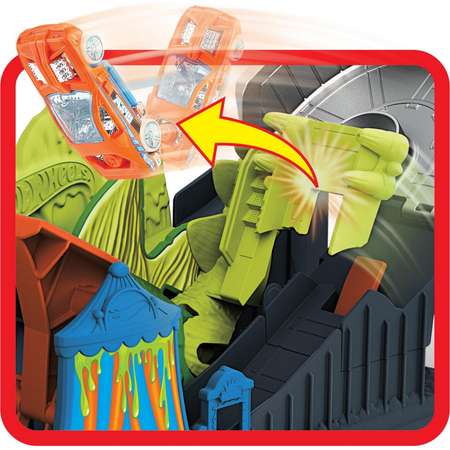 Трек Hot Wheels Атака ядовитого динозавра с пусковой установкой