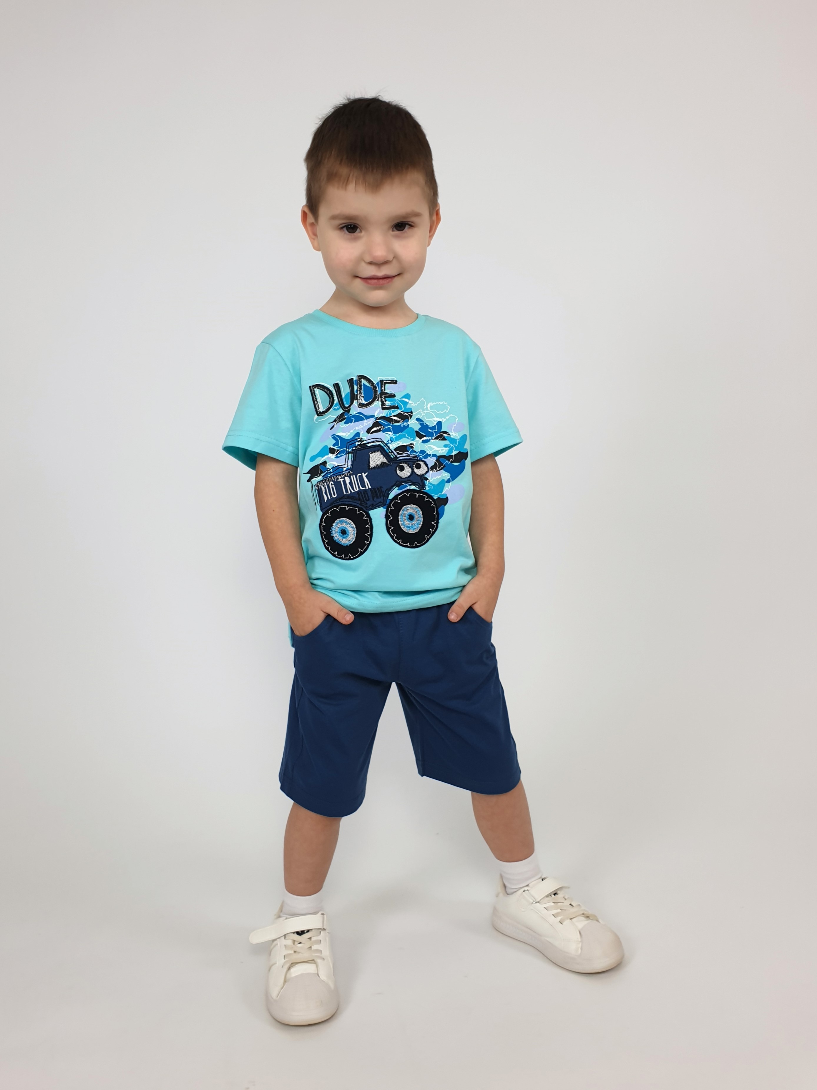 Изображение товара Костюм для мальчика Luneva 116 летний трикотаж хлопок стильный и комфортный