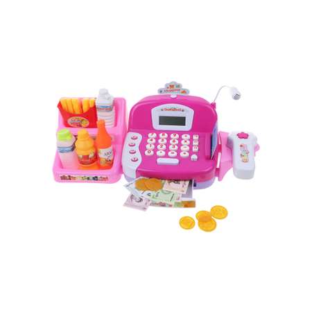 Игровой набор Наша Игрушка продукты, прилавок, касса, тележки и корзинки