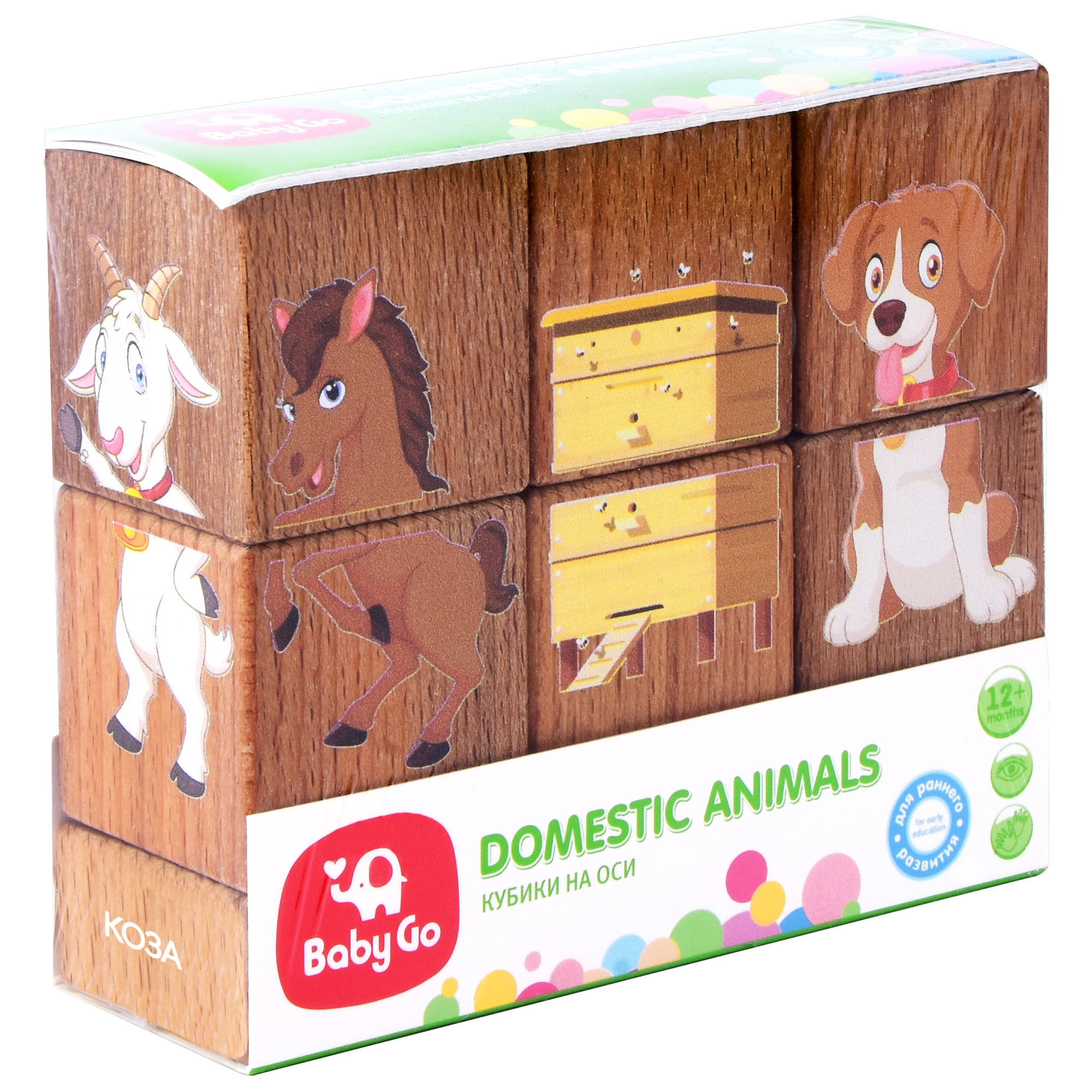 Игрушка BabyGo кубики Домашние животные - фото 13