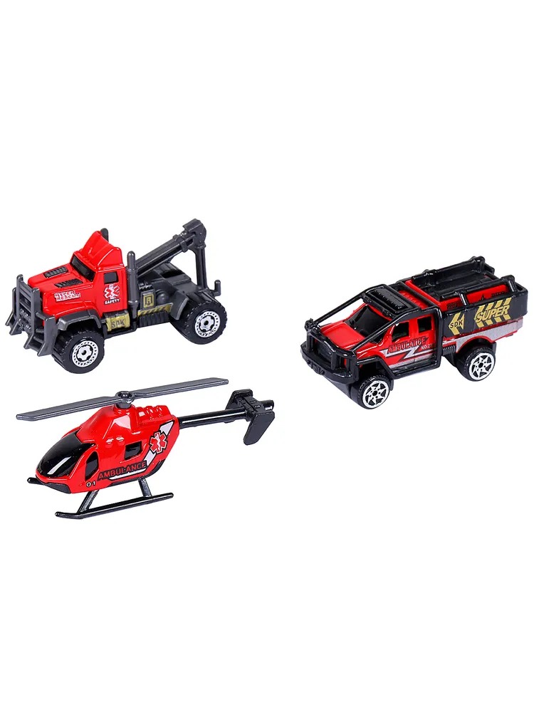 Игровой набор AUTODRIVE Машинки металлические 3шт 1:64 JB0403953 - фото 5
