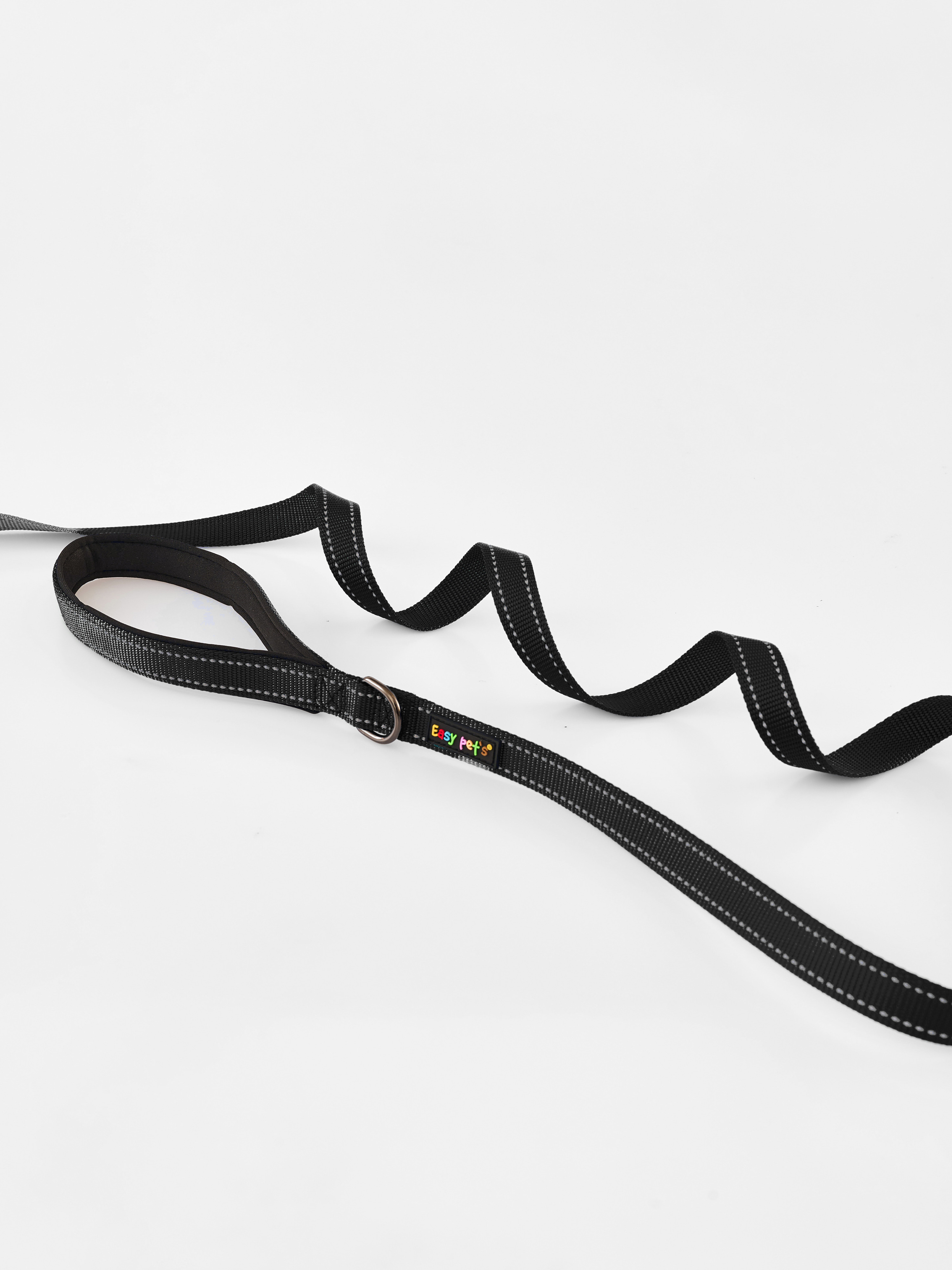 Поводок для собак с неопреновой ручкой Easy Pets 211 цвет Черный р-р L 2,5см 210см - фото 12