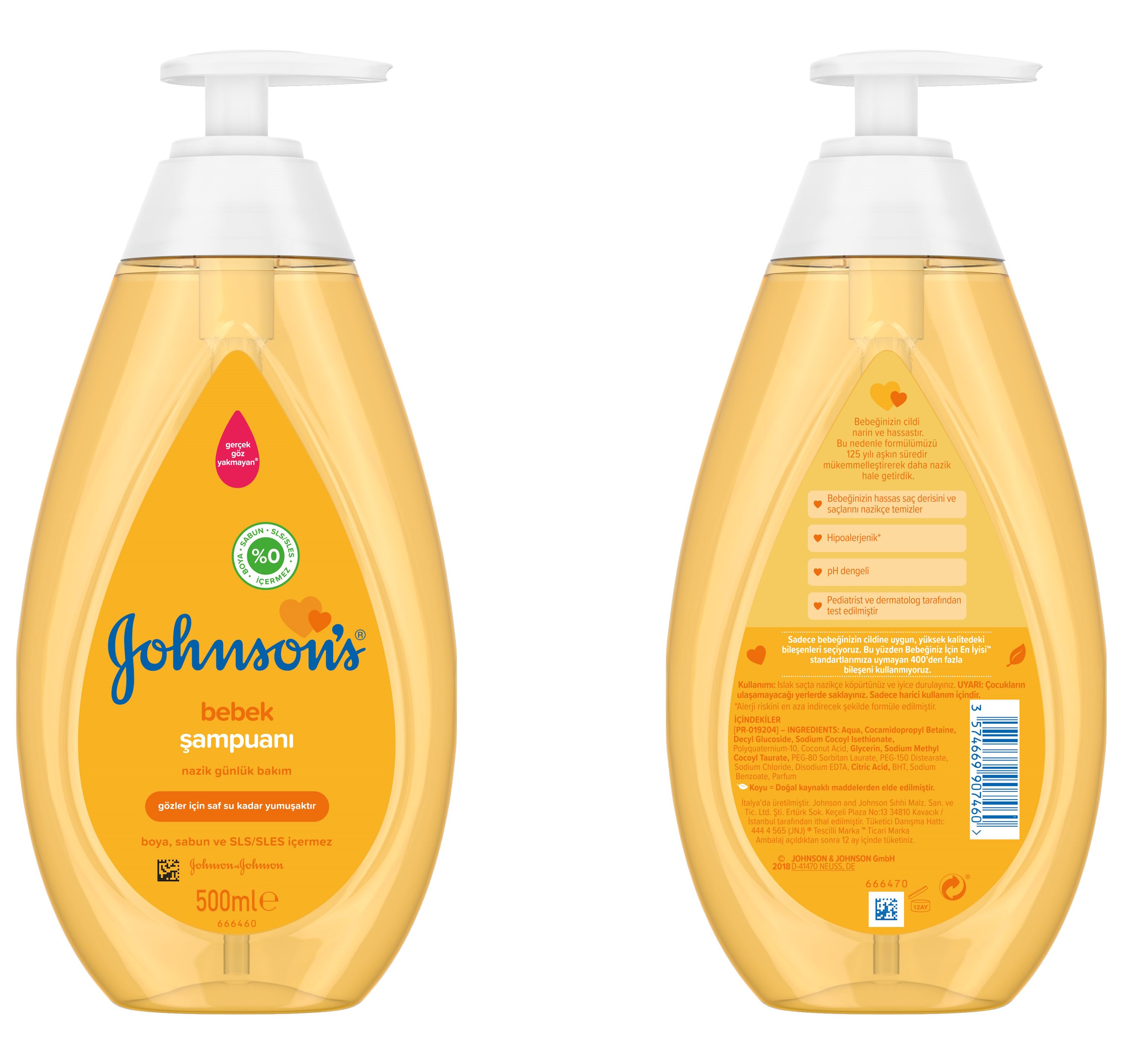 Шампунь Johnsons Baby 500 мл - фото 1