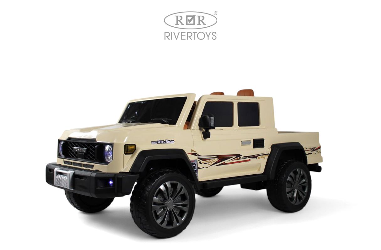 Электромобиль RIVERTOYS E555KX-PICKUP-KHAKI С пультом ДУ - фото 13