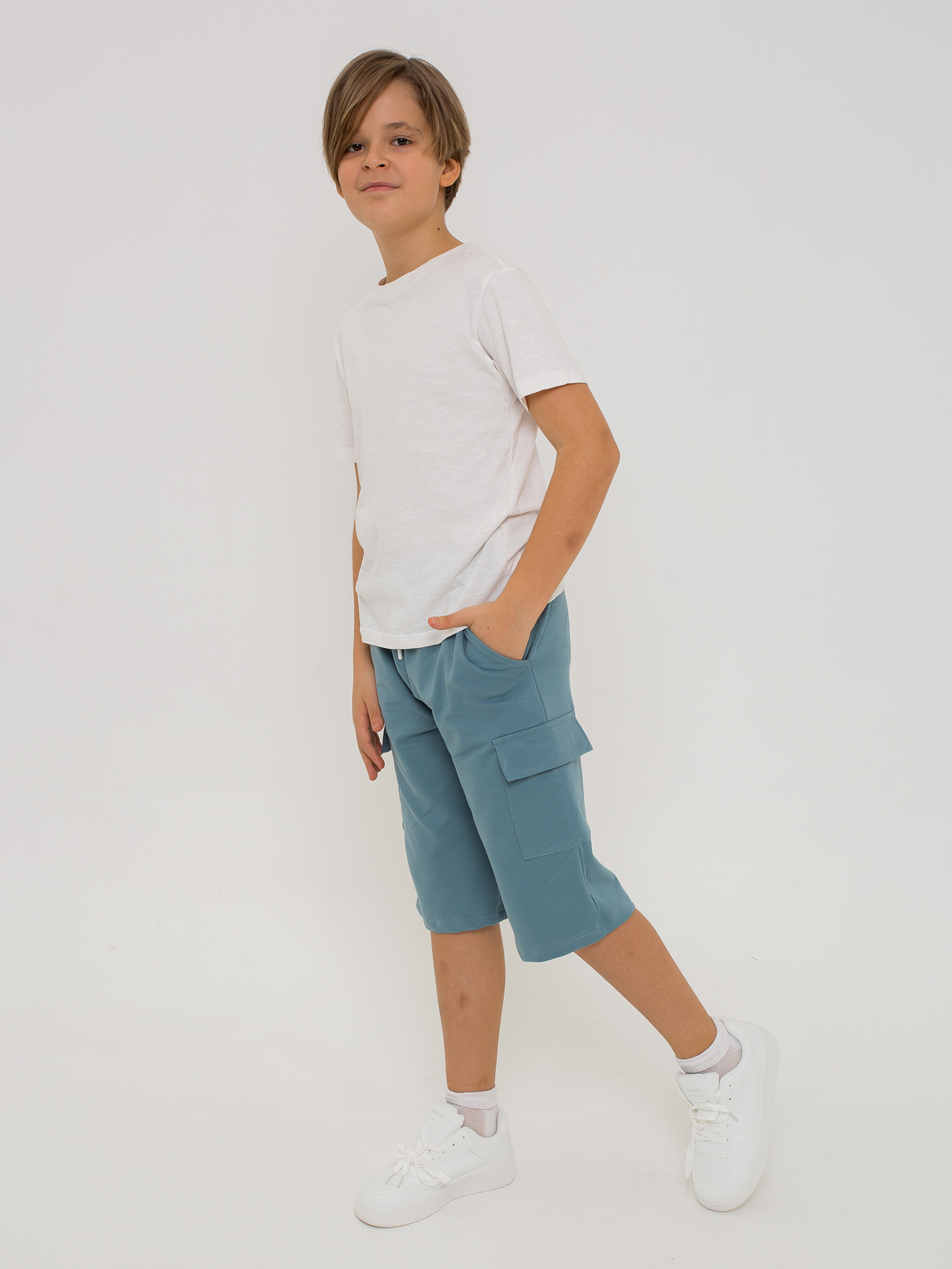 Бриджи Marishachildrenstyle БМ-137-серый - фото 9