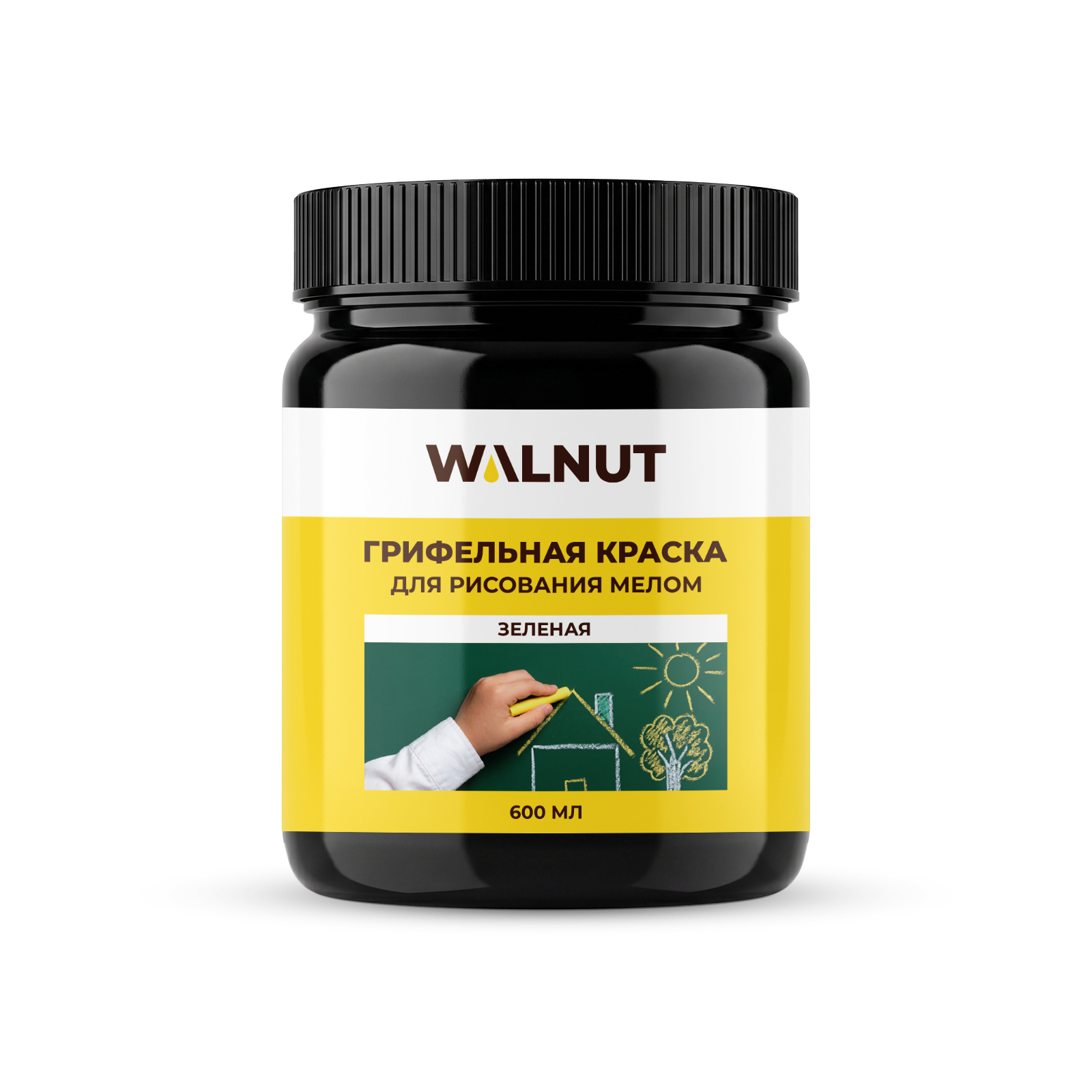 Грифельная матовая краска WALNUT зеленая 600 мл - фото 7