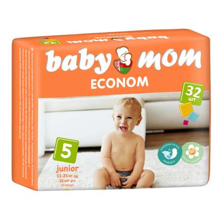 Подгузники Baby Mom ECONOM Econom 5 96 шт.