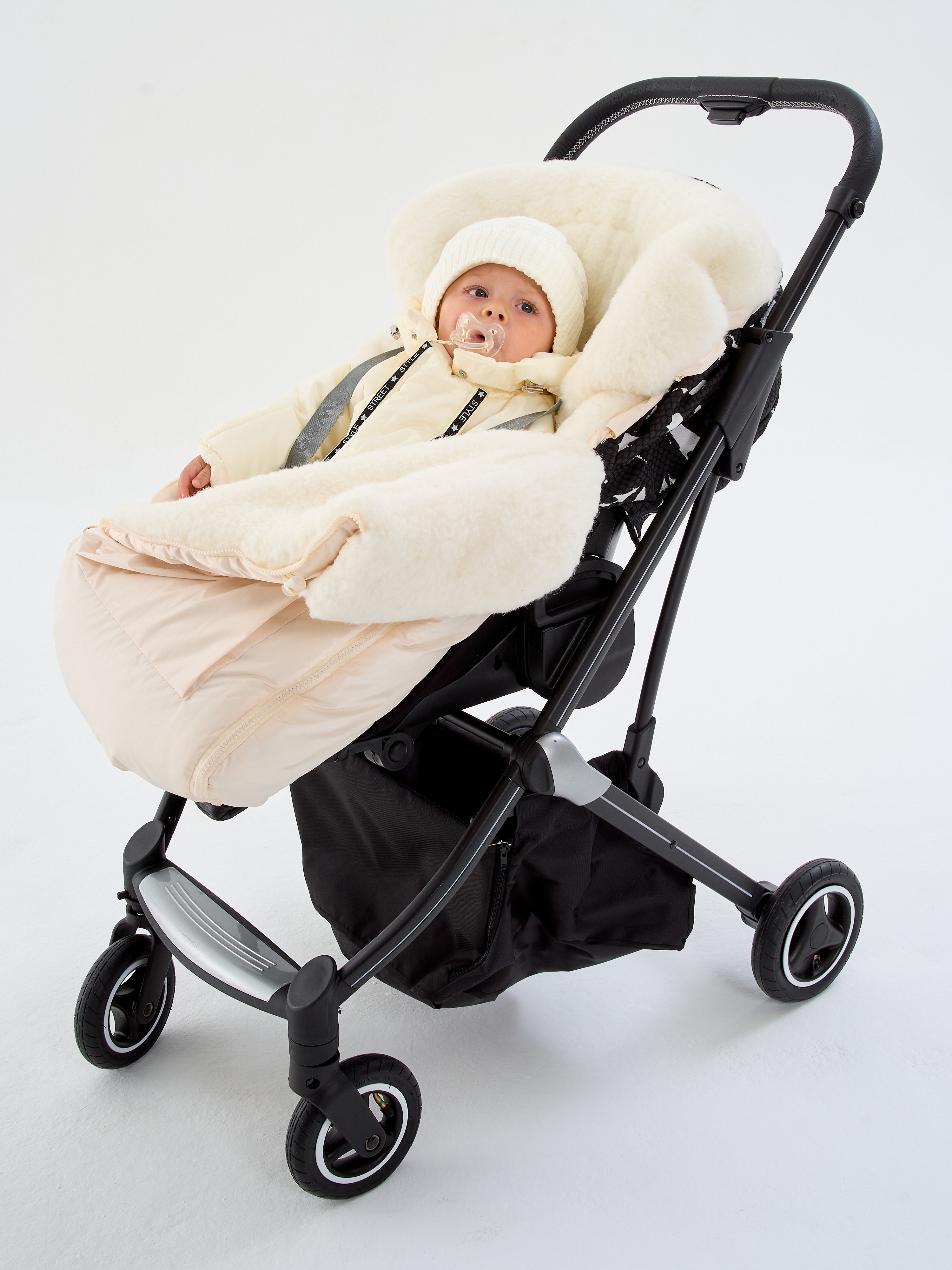 Конверт в коляску Осьминожка Трансформер бежевый - фото 10