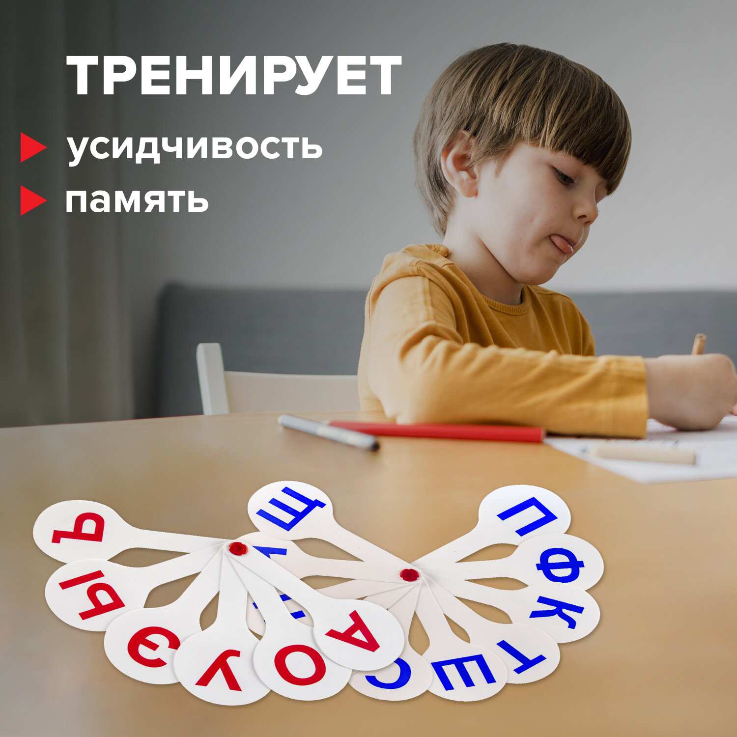 Касса-веер Пифагор Гласные Согласные Цифры - фото 8