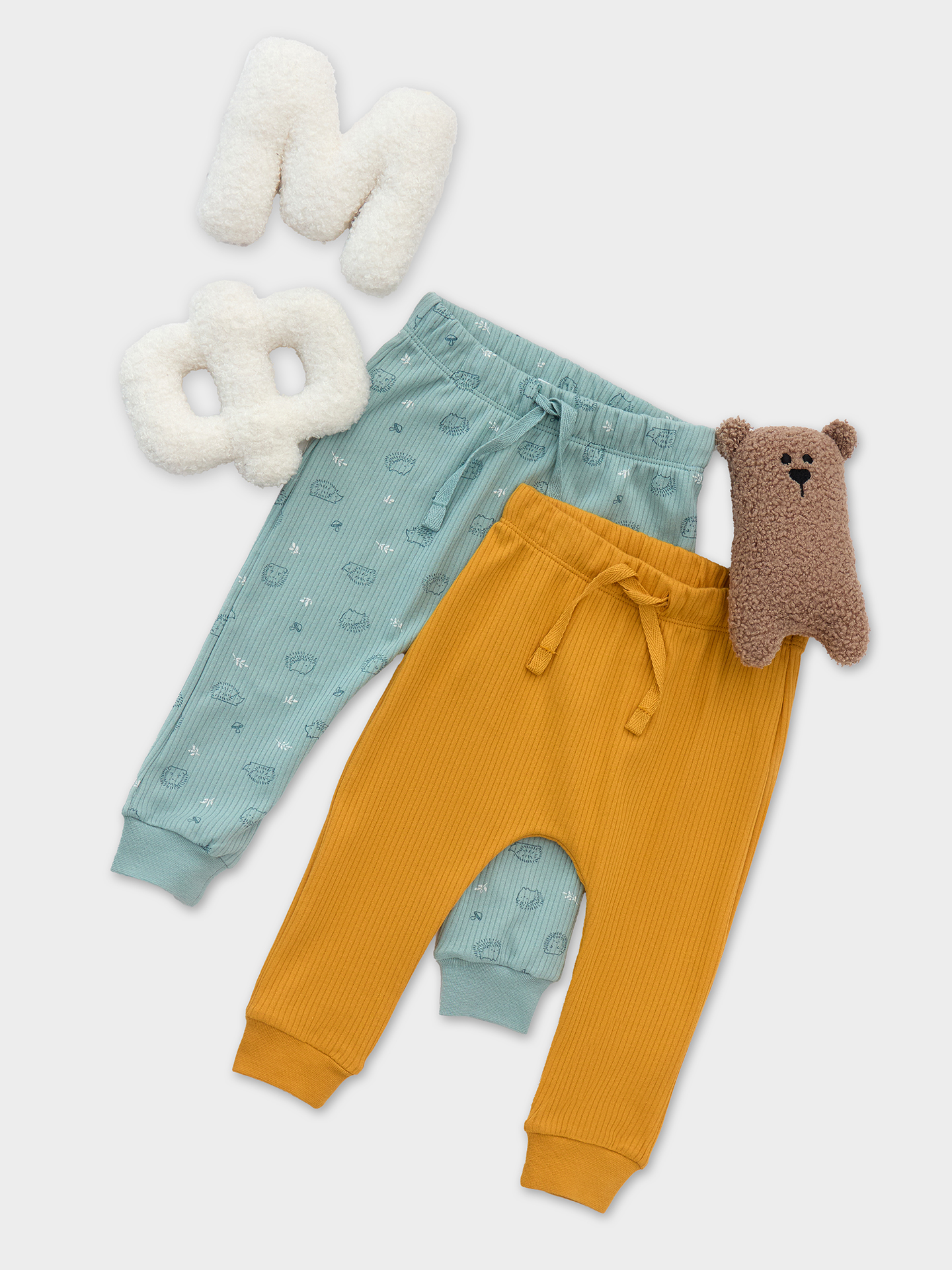 Штанишки 2 шт Mark Formelle (Марк Формэль) 85113-2/ежики на мяте +золотой мед - фото 1