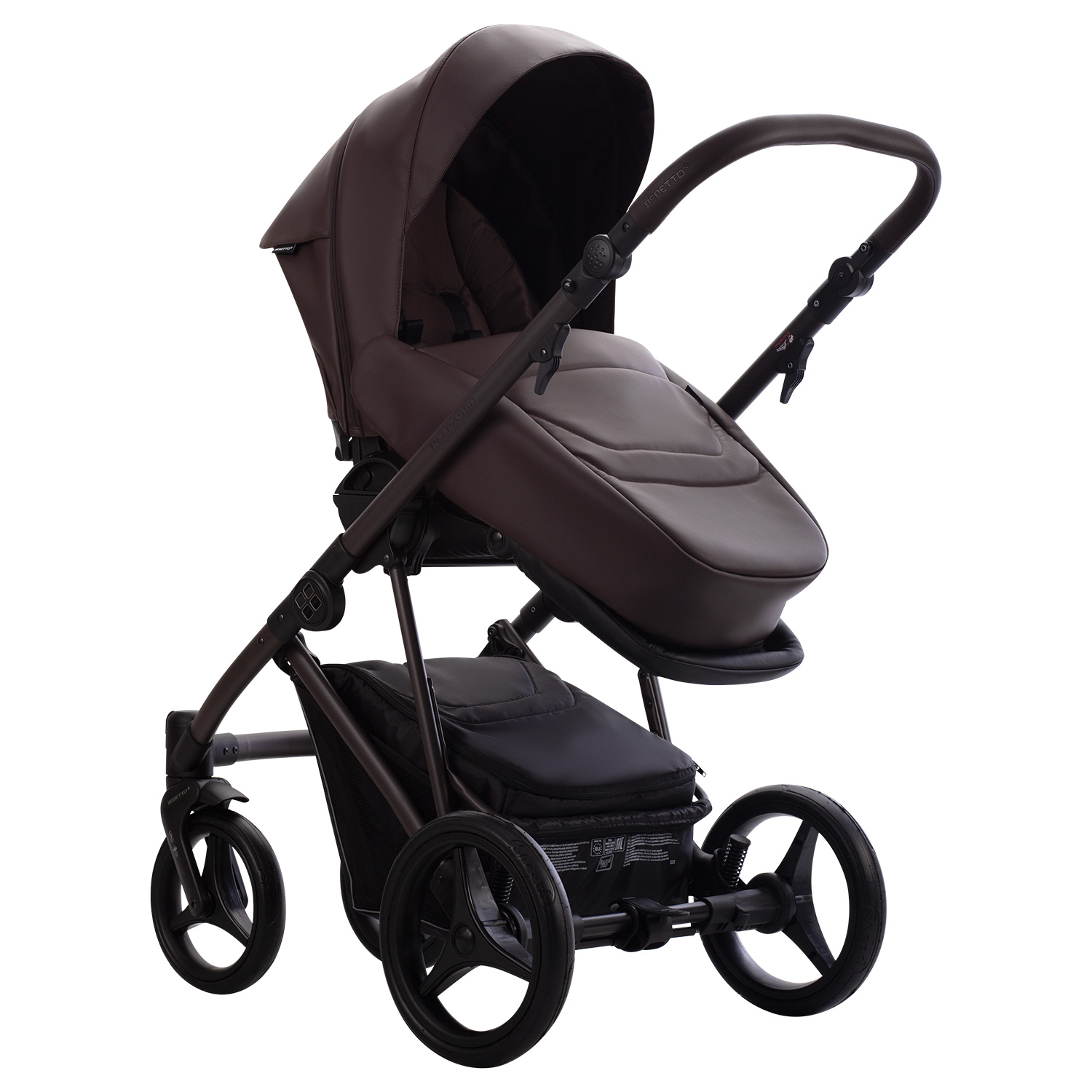 Коляска 2в1 Bebetto Pelpasso Pro 05 Brown корич. - фото 5
