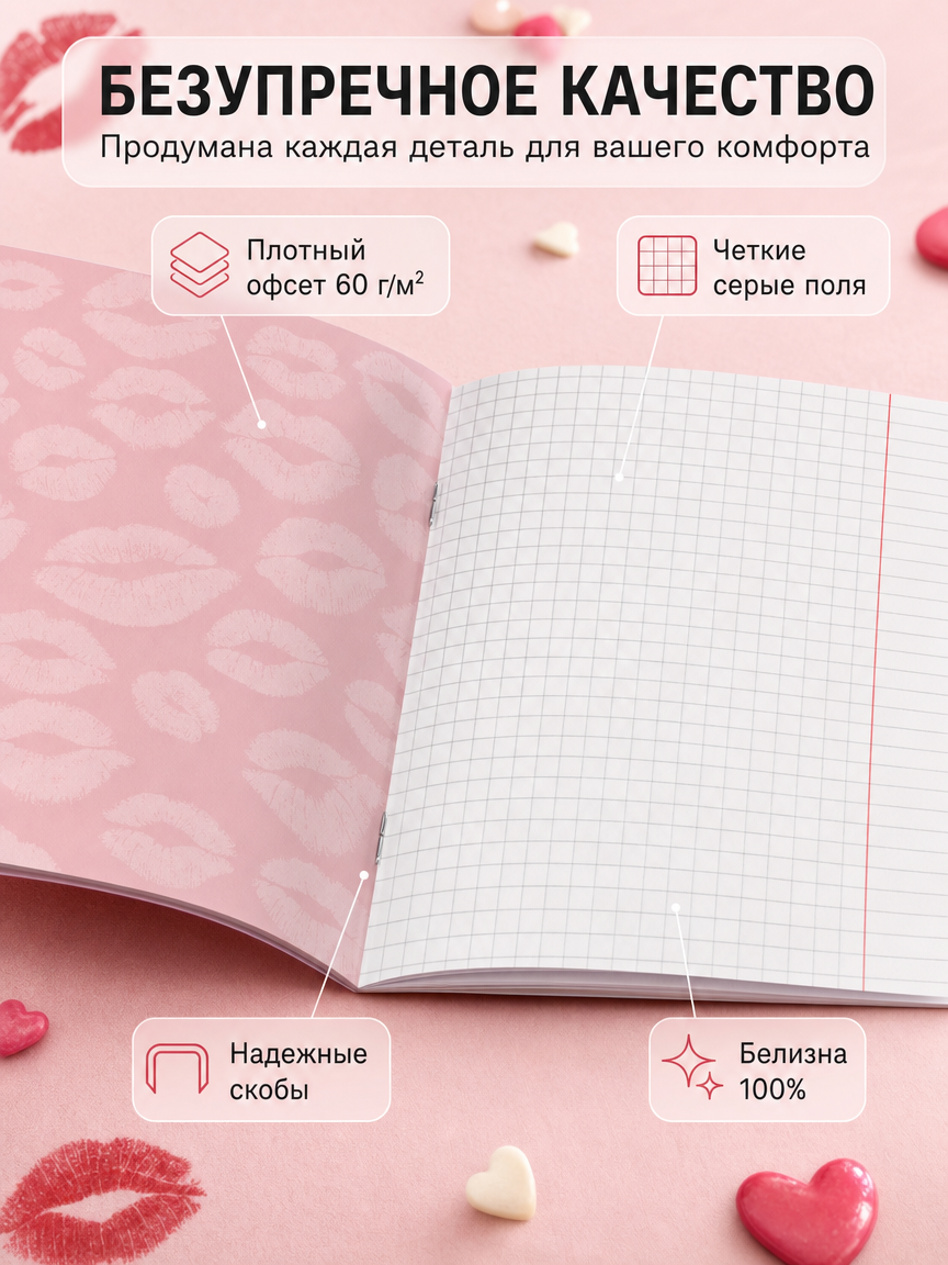 Общая тетрадь Lorex Stationery клетка 5 шт. - фото 3