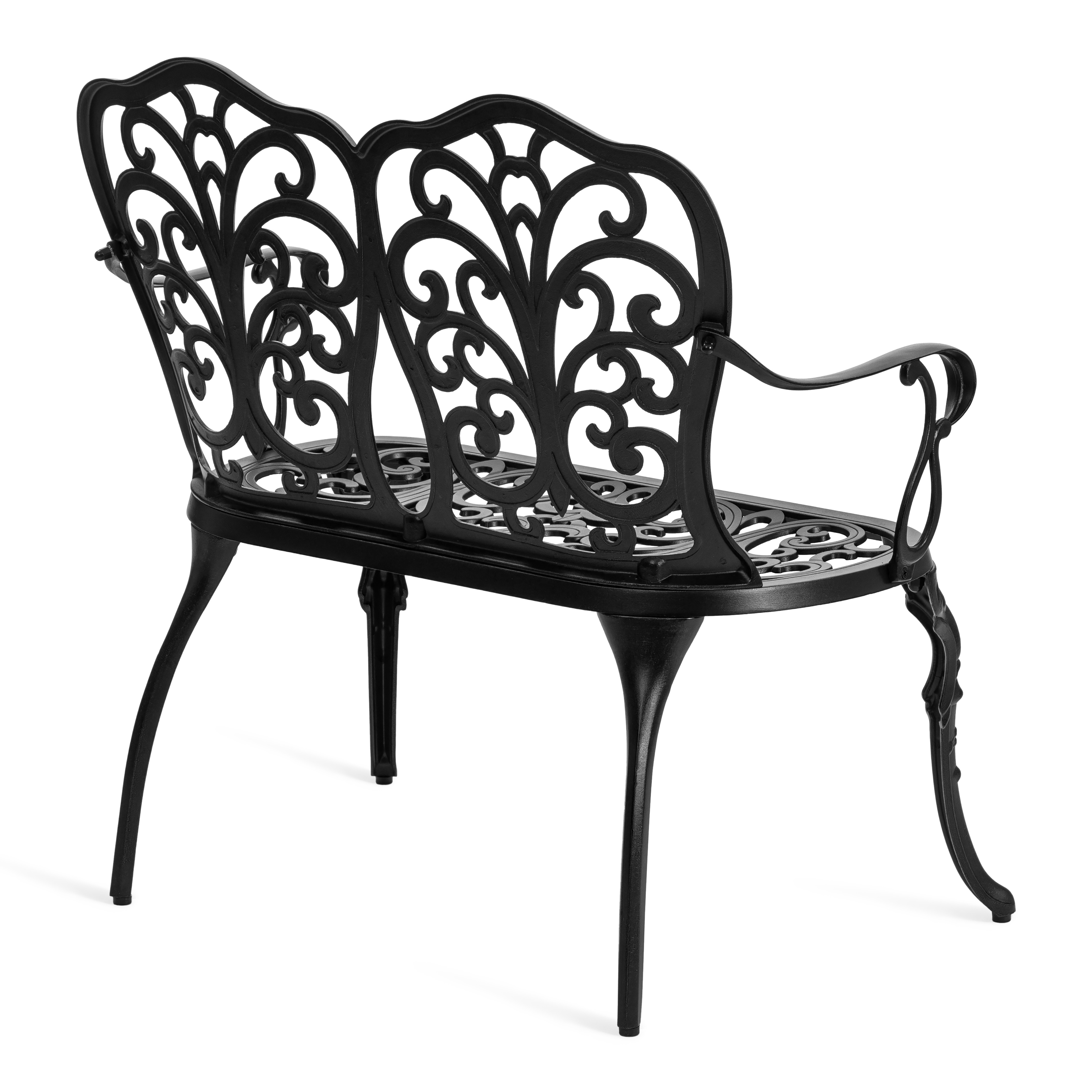 Садовая скамья TETCHAIR Симфония алюминий черный - фото 4