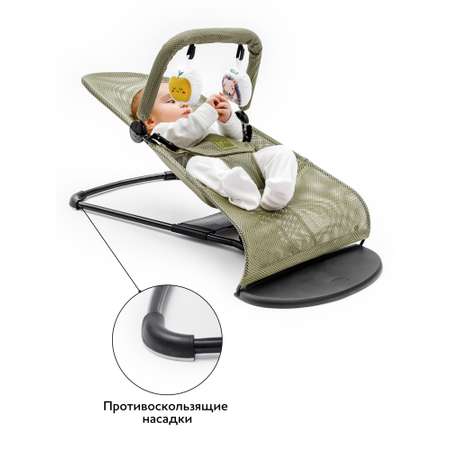 Шезлонг AmaroBaby Baby time зеленый