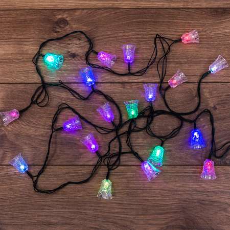 Светодиодная гирлянда NEON-NIGHT Колокольчики 2.8 м с эффектом смены цветов RGB