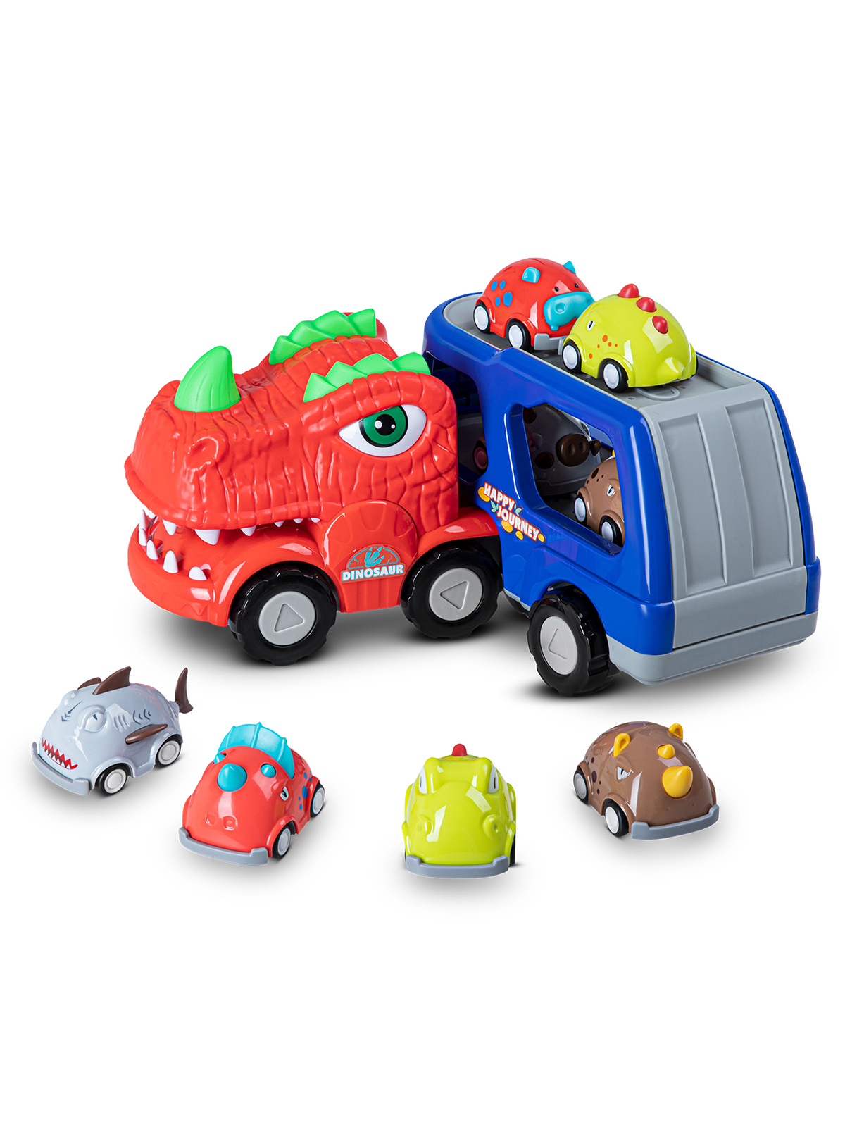 Автовоз AUTODRIVE Динозавр с паром JB0405012 - фото 11