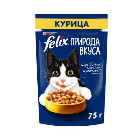 Корм для кошек Felix 75г для взрослых с курицей в соусе