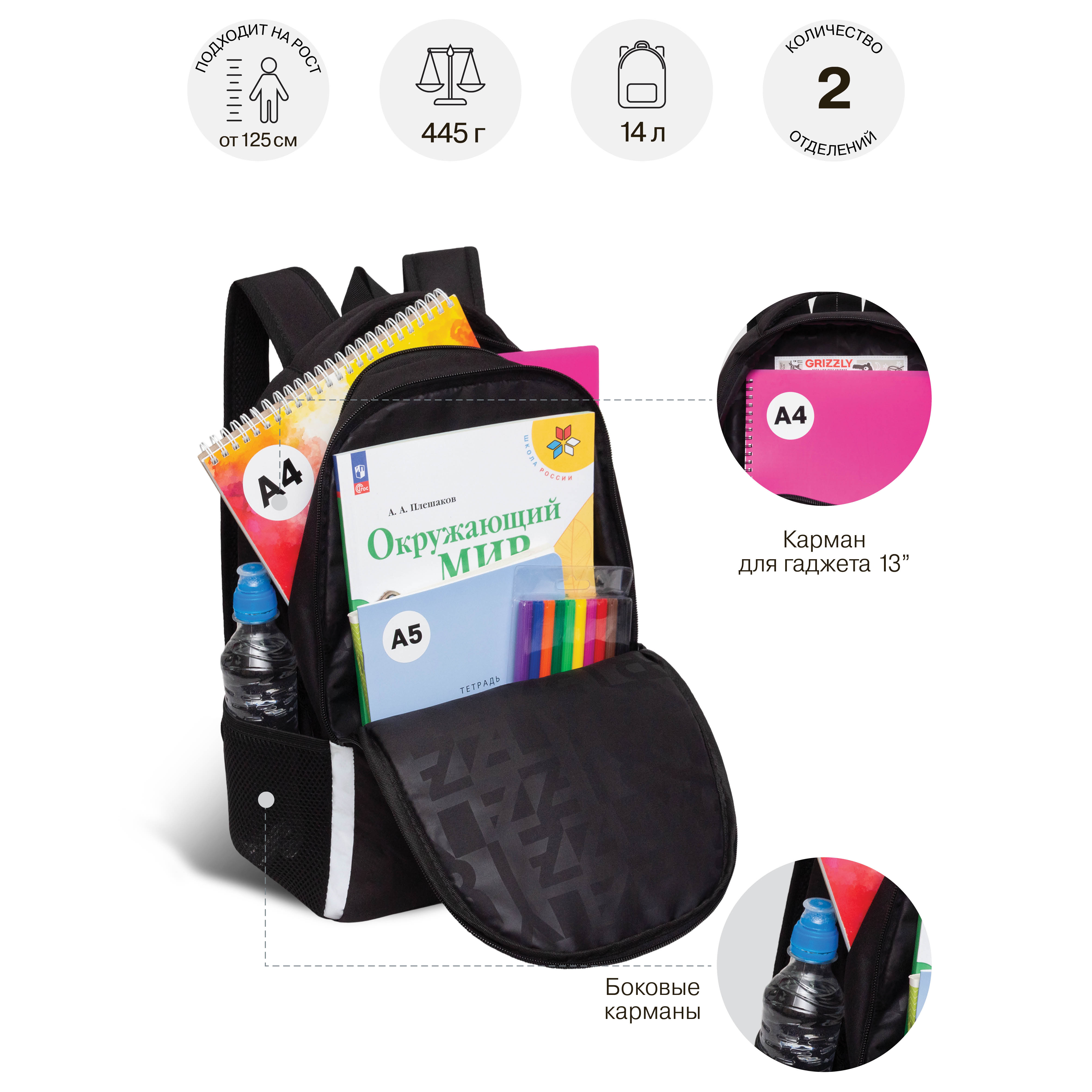 Рюкзак Grizzly Космонавт - фото 8