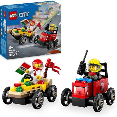 Конструктор LEGO City Пицца против Пожарной машины блочный
