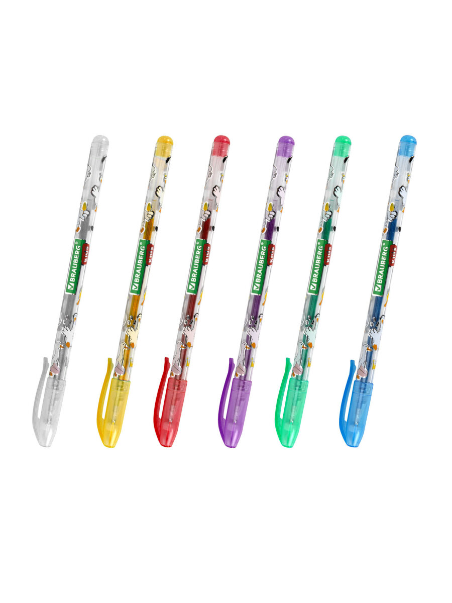 Ручка гелевая Brauberg 6 шт. - фото 5