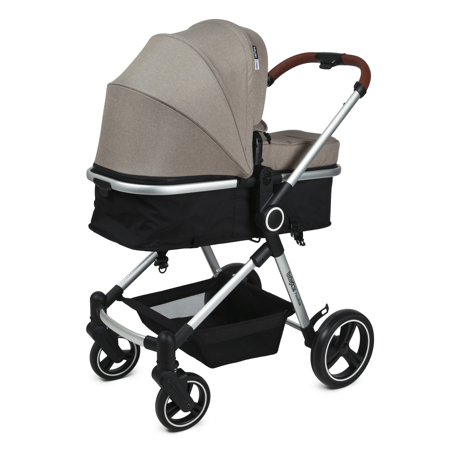 Коляска 3в1 Babyton Flexi Ride Black-Beige - фото 12