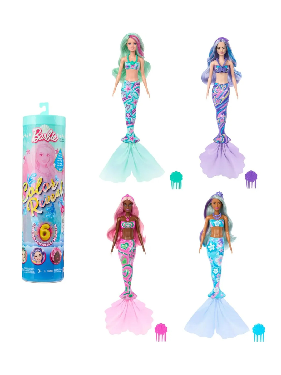 Кукла модельная Barbie Color Reveal Русалка HRK12 00-00019614 - фото 2