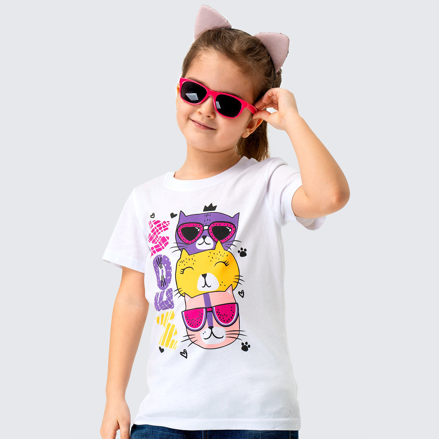 Футболка HappyFox HF55011Mmeow.белый - фото 1