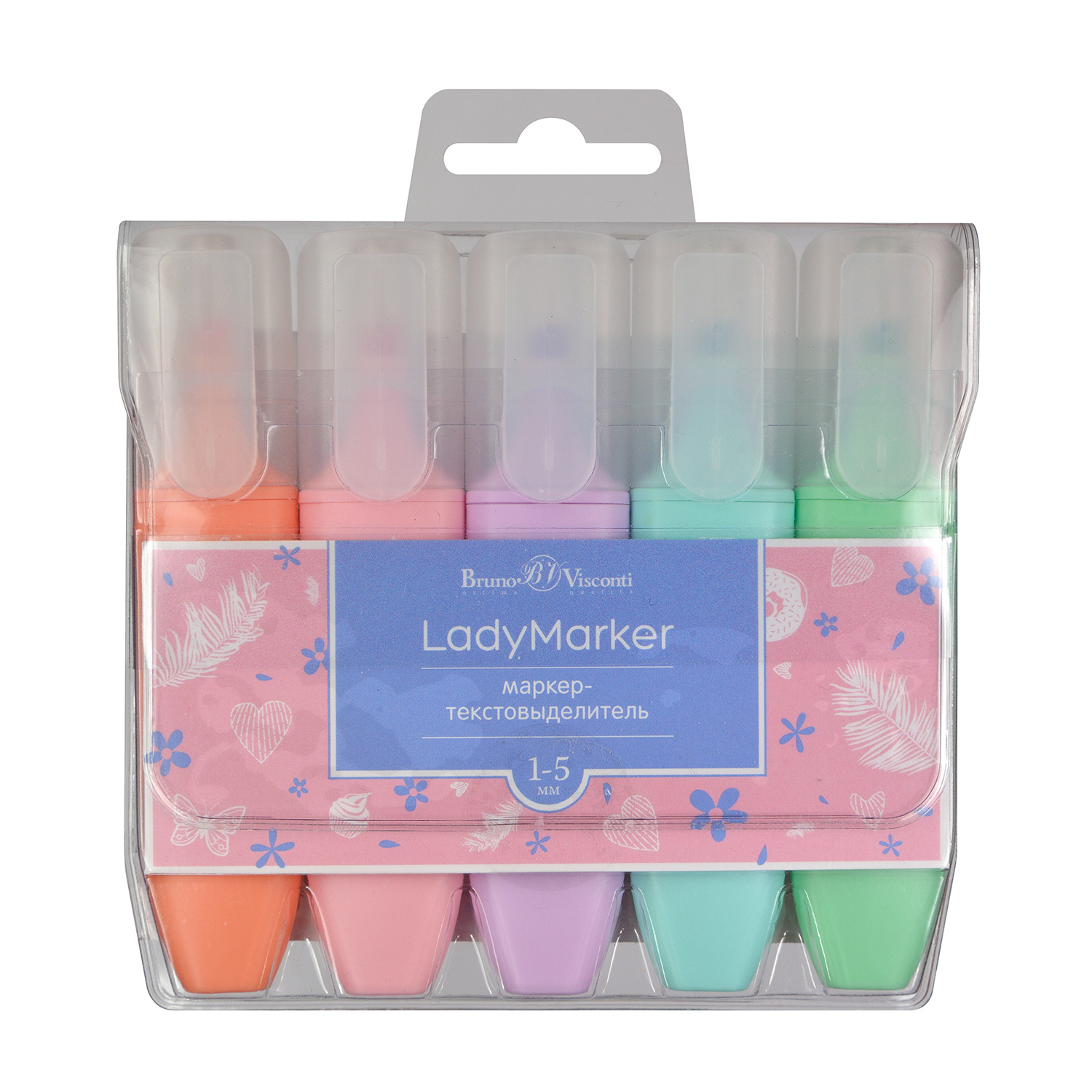 Текстовыделители Bruno Visconti 5 цв. - фото 1