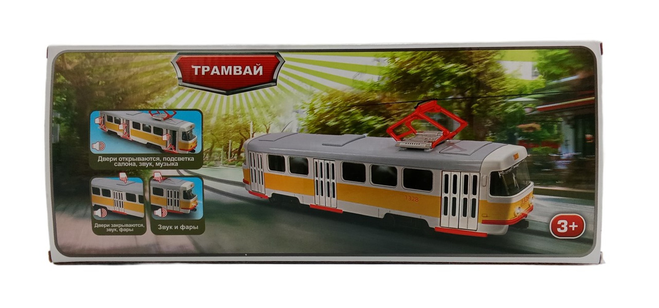 Трамвай Play Smart Tatra со светом и звуком 9708A - фото 2