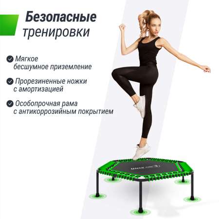 Батут Fitness Lite Green UNIX line спортивный складной диаметр 125 см до 130 кг фитнес джампинг