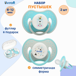 Пустышка Uviton силикон от 6 мес. 2 шт. в ассортименте