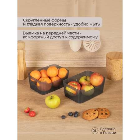 Корзинка Phibo универсальная Scandi 240x170x90 мм 3.1л черный