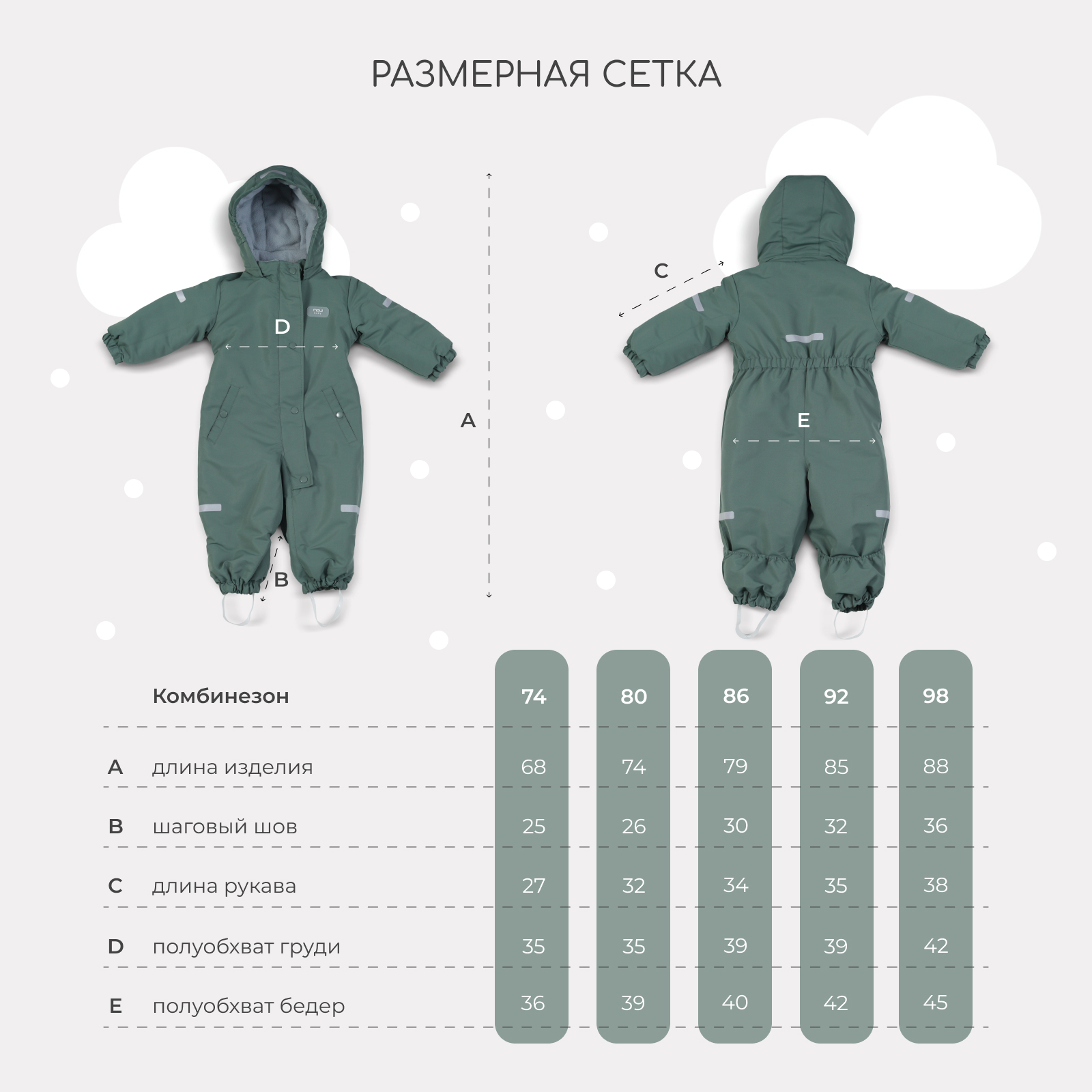 Комбинезон MOWbaby green 162/11 - фото 7