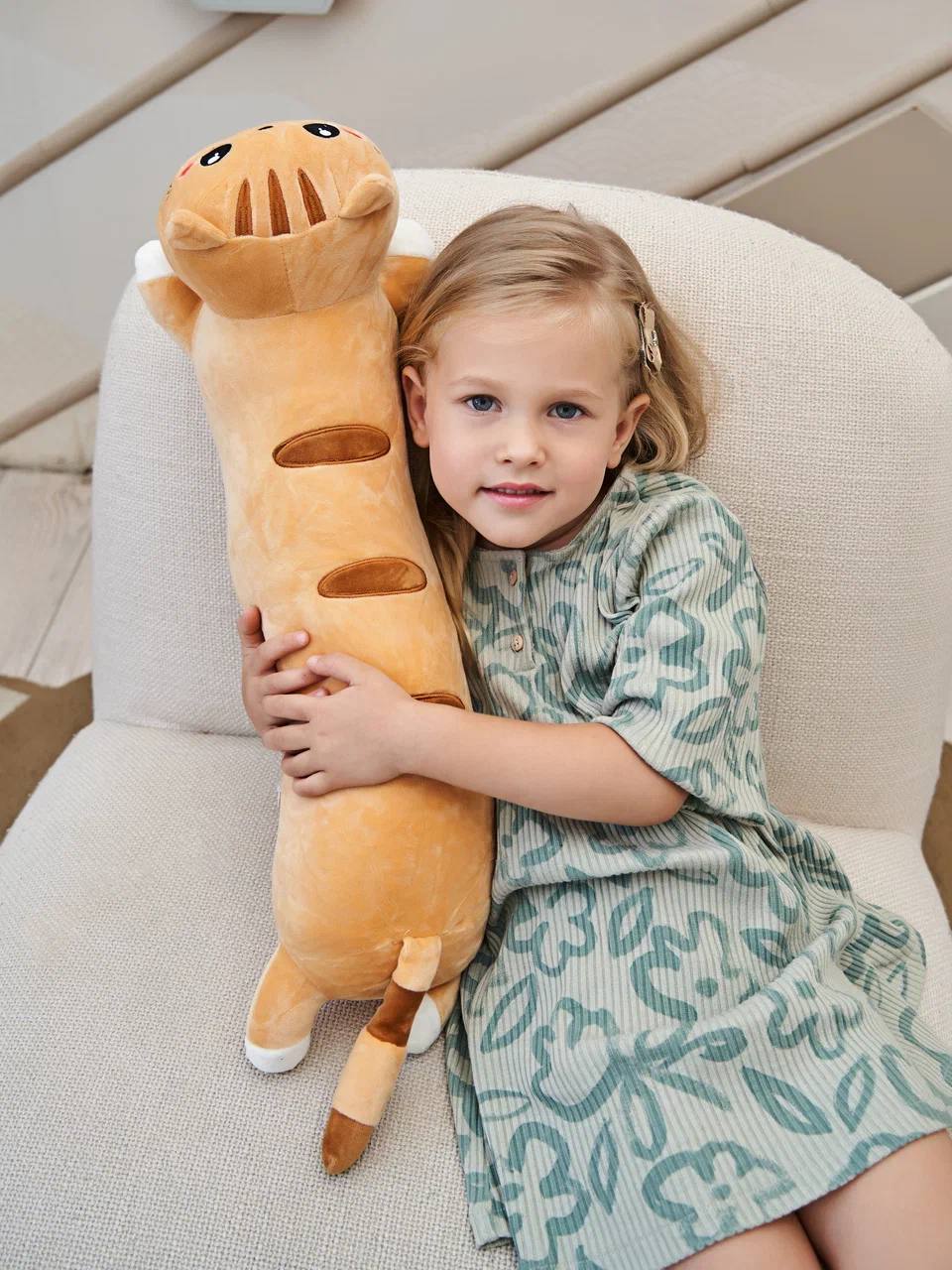 Игрушка Кот батон КупиКота желтый 60 см - фото 1