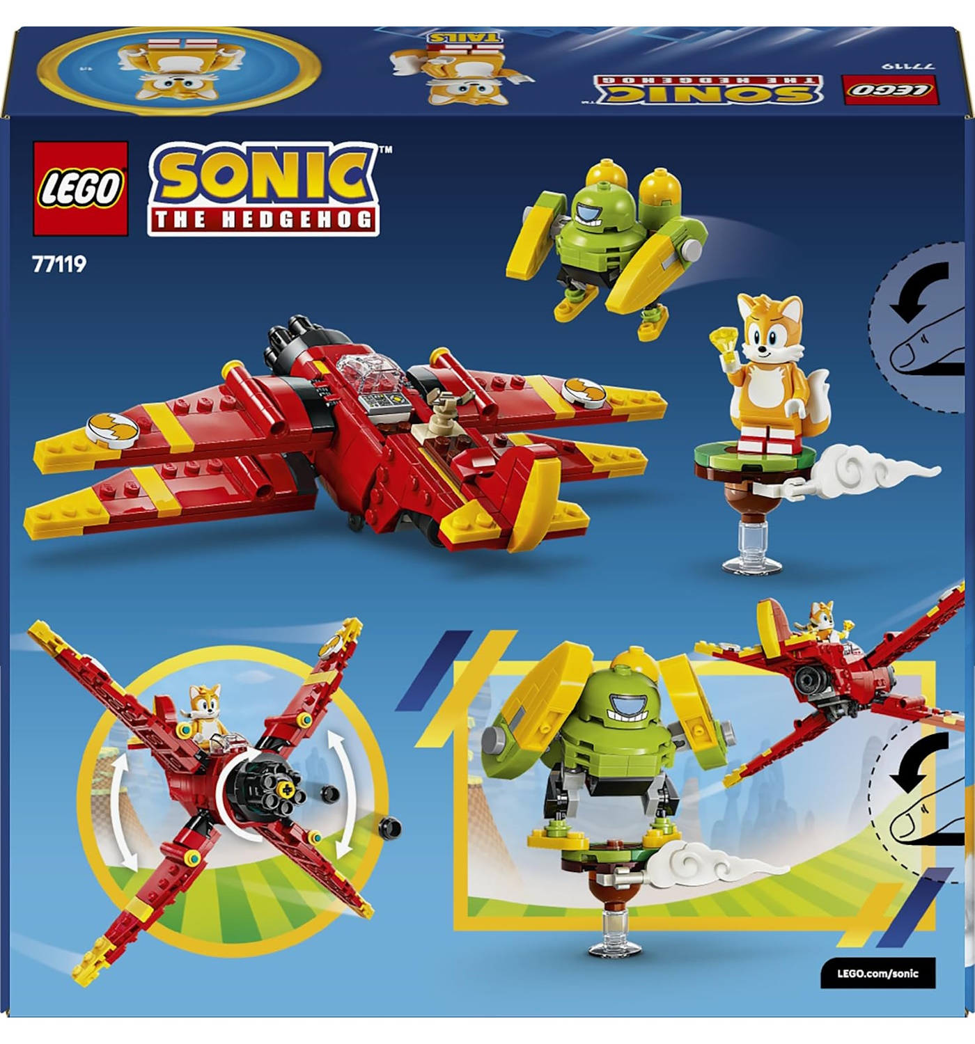 Конструктор LEGO Sonic the Hedgehog Самолёт Торнадо-1 Тейлса 310 дет. - фото 6
