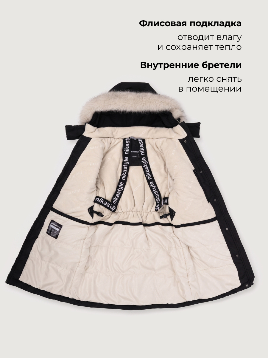 Парка NIKASTYLE п5з6225 черный - фото 6