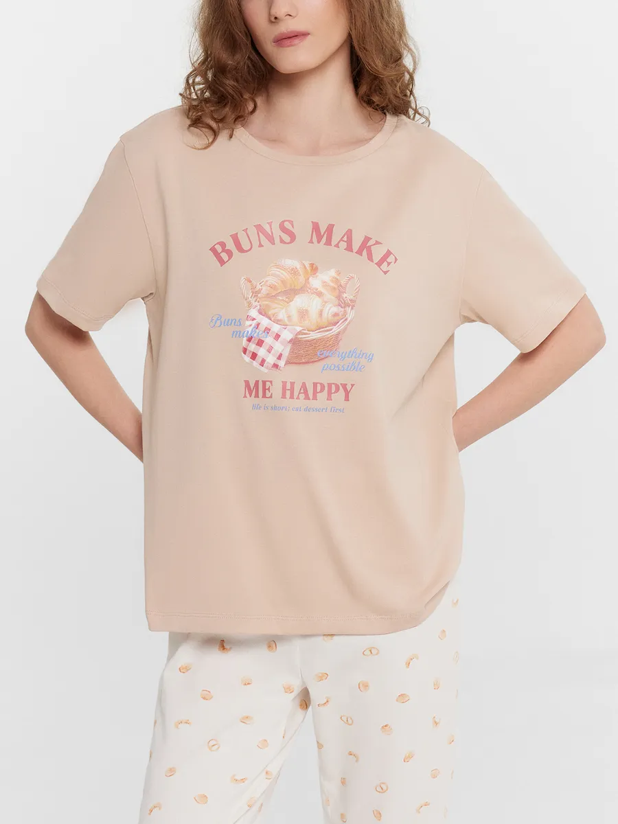 Пижама Mark Formelle (Марк Формэль) 592370/лунный свет +круассаны на молочном - фото 6