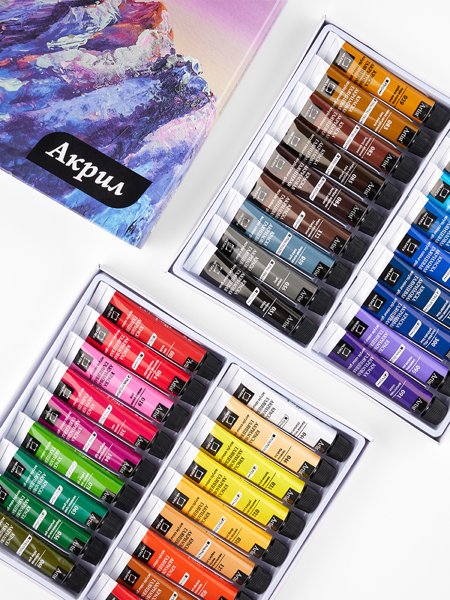 Краски акриловые Малевичъ 6 цв. - фото 20