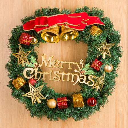 Венок SXMas 50 см зеленый JCWD