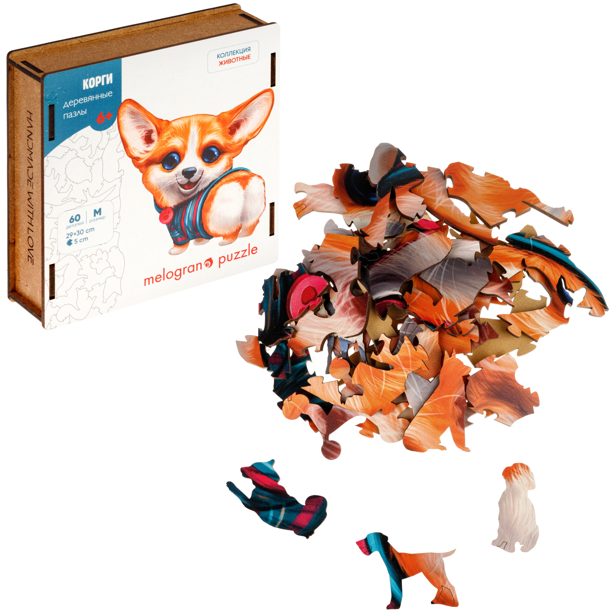 Пазл 1TOY с собакой Корги деревянный - фото 11