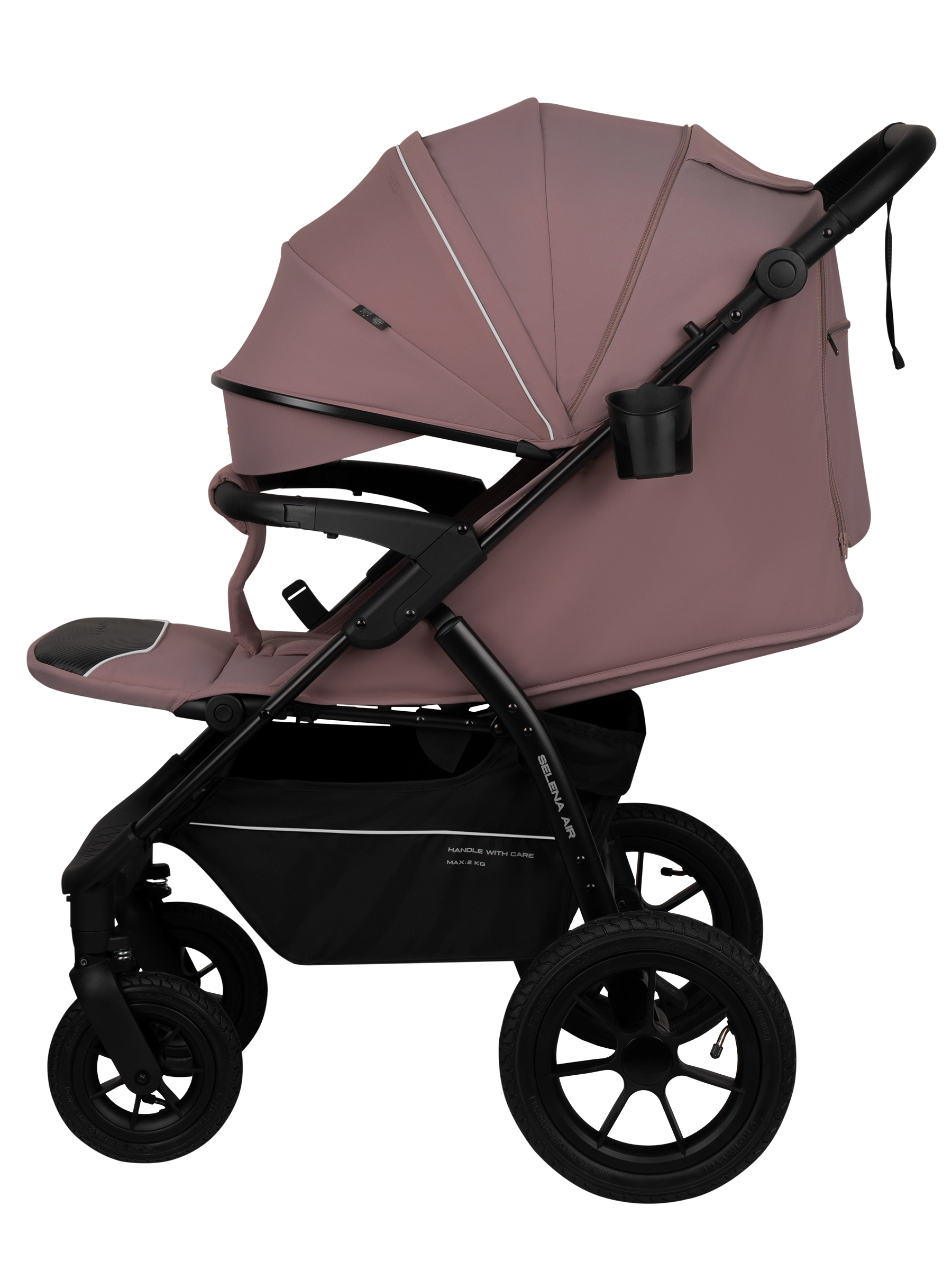 Коляска прогулочная JOVOLA Selena Air new розовый - фото 9