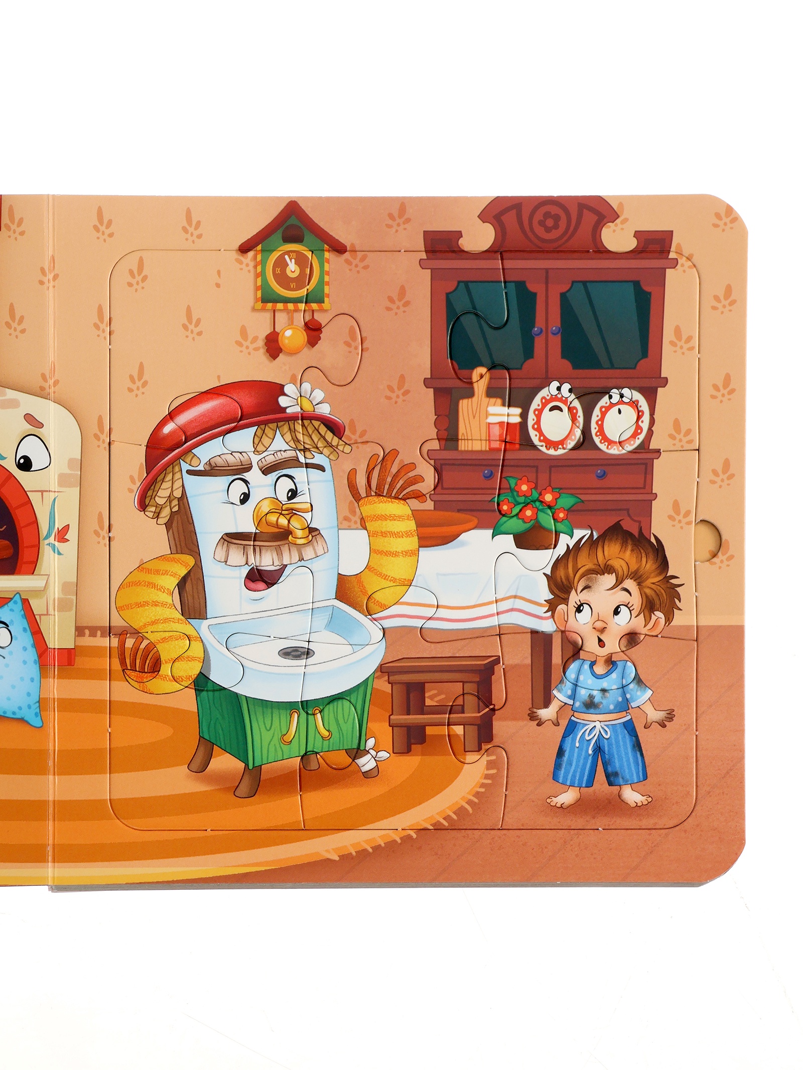 Книга картонная Буква-ленд Сказки в пазлах 5 пазлов 12 стр Корней Чуковский - фото 5