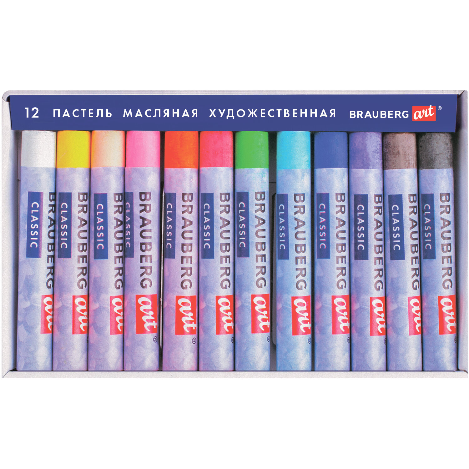 Пастель масляная Brauberg 12 шт. - фото 15