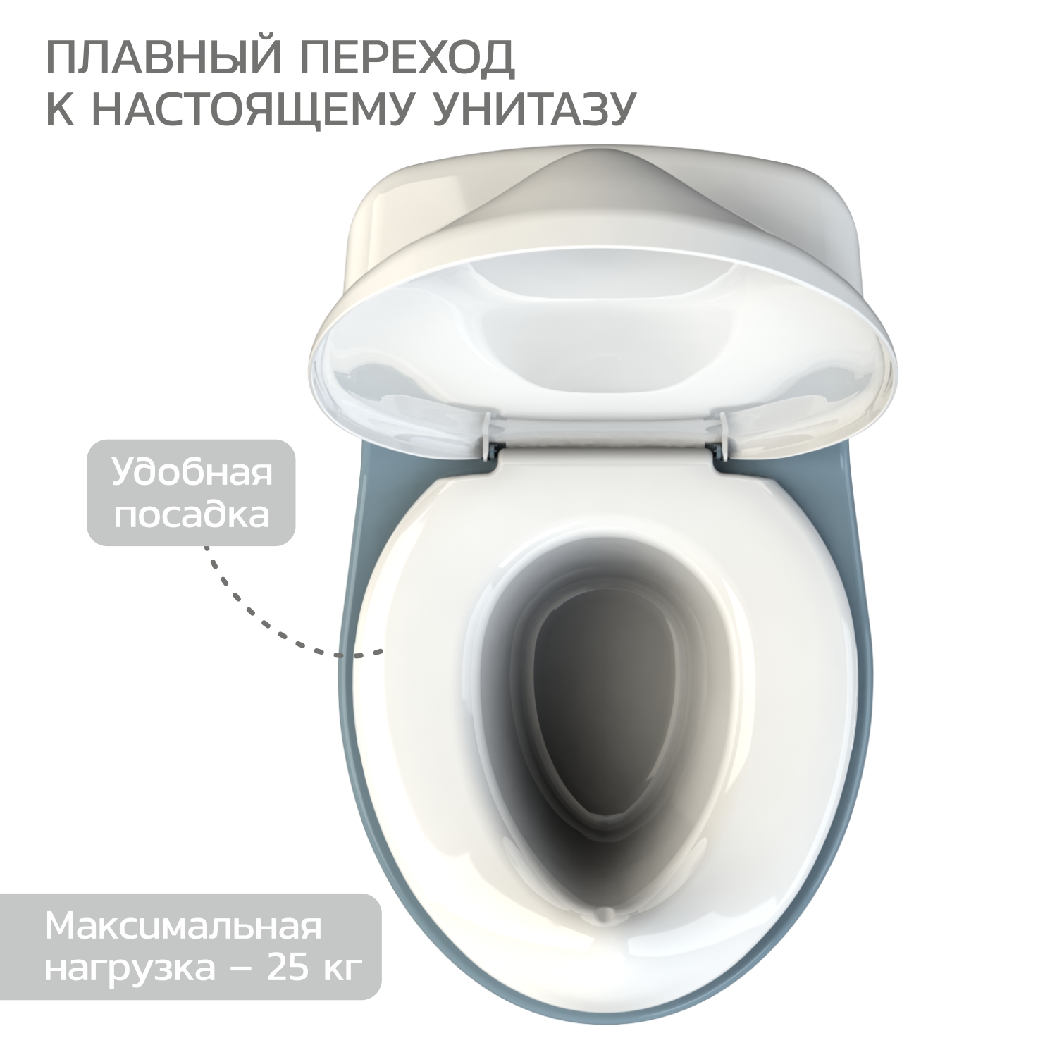 Горшок Babyton Cozy Potty музыкальный голубой - фото 4