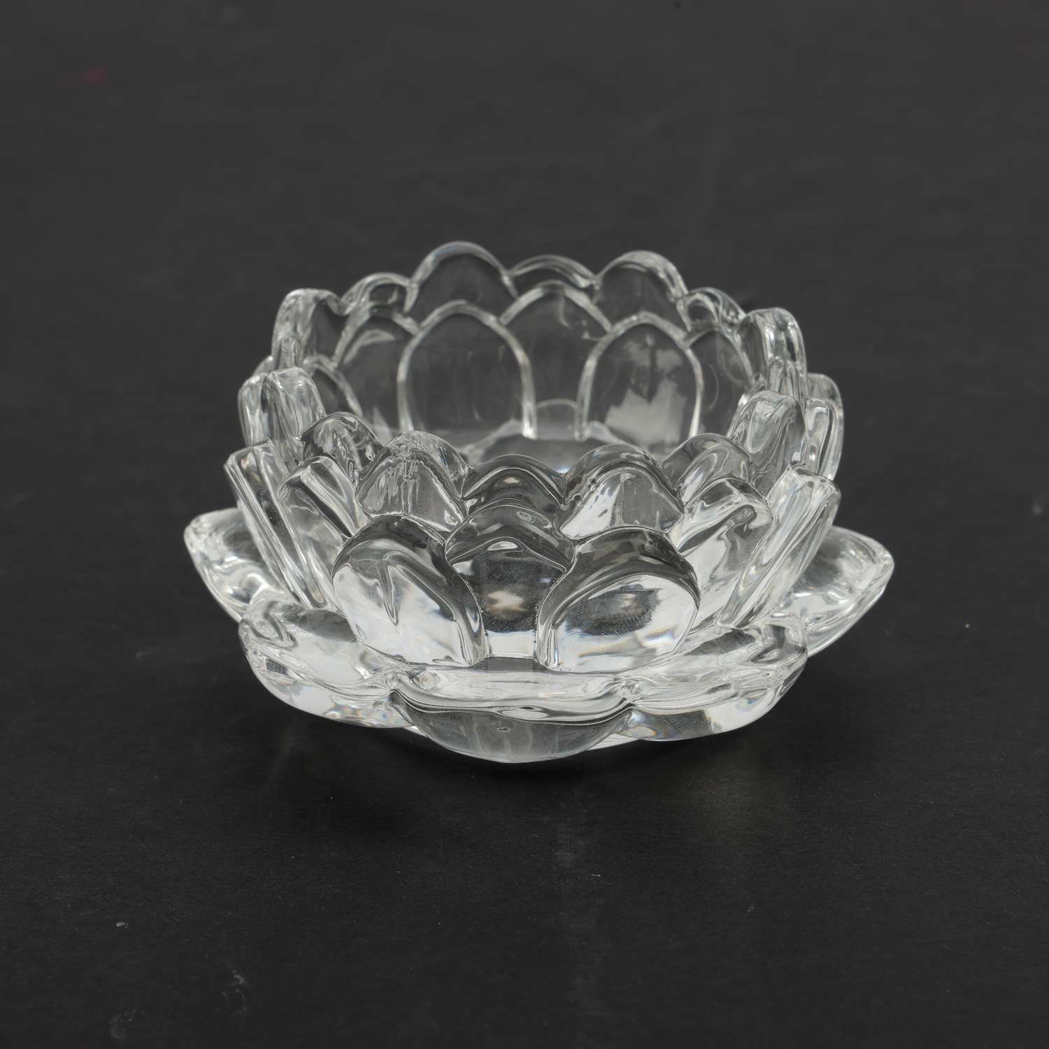 Подсвечник ё лотос прозрачный - фото 2